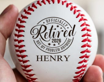Personalized Retirement Baseball, Retirement Gifts, Retiree Gifts, Gifts for Men, Coworker Retirement, Boss Retirement, Retiring Gifts