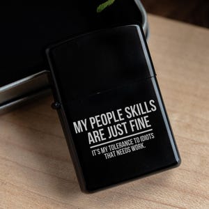 cigarette lighter quotes Custom Funny and Sayings Windproof Demetri Martin Quote: I keep