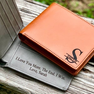 Anniversary Gift for Him,Personalized Wallet,Engraved Wallet,Mens Wallet,Custom Wallet,Leather Wallet,Gift for Dad,Boyfriend Gift for Men