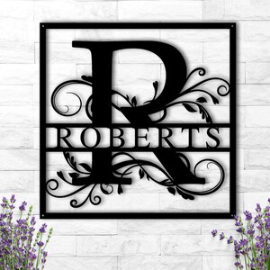 Custom Metal Signs, Last Name Metal Sign, Family Name Metal Sign, Monogram Wall Decor, Metal Wall Art, Family Name Sign, Custom Metal Art bild 2