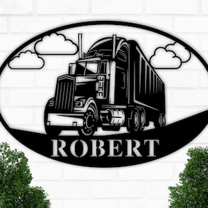 Custom Trucker Metal Sign, Big Rig, Trucker, 18 Wheeler, Diesel, Semi Truck