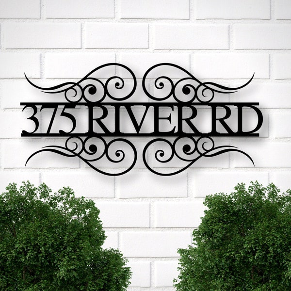 Metal Address Sign for House,  Address Plaque, House Number Plaque, Metal Address Numbers, Address Plaque, Front Porch Decor, Metal Signs