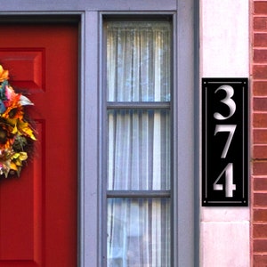 House Number Plaque, Vertical Address Sign, Door Number, Metal House Number, Metal Art, Address Number, Number Sign, Metal Address Sign