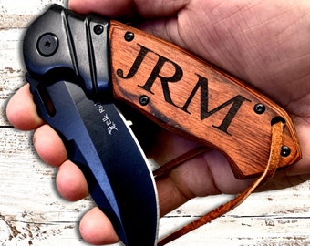 Personalized Hunting Knife, Personalized Gift for Guys, Hunting Gifts, Engraved Knife, Christmas Gift for Men, Folding Knife, Boyfriend Gift