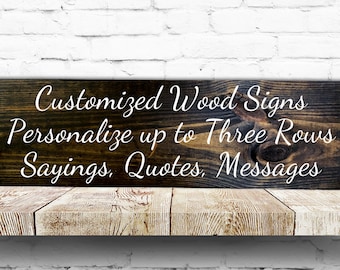 Custom Personalized Wood Signs for Home Decor