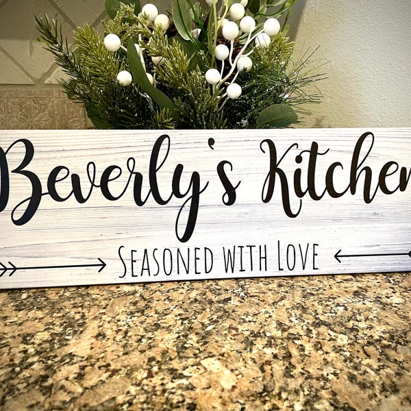 Personalized Kitchen Sign, Custom Kitchen Sign, Wood Sign for Kitchen, Kitchen Wall Decor, Housewarming Gift, Mothers Day Gifts for Mom Gift