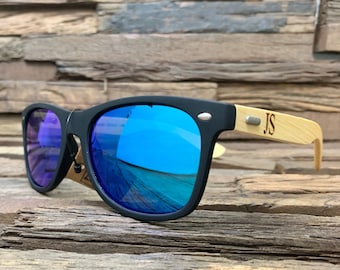 Personalized Wood Sunglasses, Engraved custom wooden sunglasses, Mens Gift Groomsmen Gift, Groomsmen Sunglasses,Polarized wooden sunglasses
