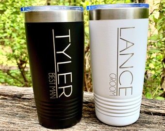 Groomsmen Tumbler, Groomsmen Gift, Custom Tumbler, Personalized Tumbler, Tumbler for Men, Bachelor Party Gift, Beer Mug, Engraved Tumbler