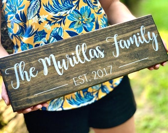 Custom Family Name Sign, Last Name Sign, Established Sign, Wedding Gift, Anniversary Gift, Custom Wood Sign, Wedding Sign, Signs for Home