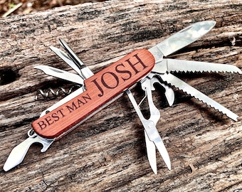 Multi Tool Pocket Knife Engraved, Swiss Army Knife, Pocket Knife, Hunting Knife, EDC Knife, Every Day Carry, Keychain Knife, Bottle Opener