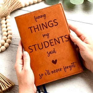 Teacher Memory Journal, Funny Things My Students Said, Teacher Appreciation Gift, Back to School, Teacher Journal, Memory Book