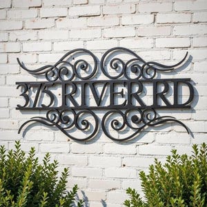 Metal Address Sign for House,  Address Plaque, House Number Plaque, Metal Address Numbers, Address Plaque, Front Porch Decor, Metal Signs