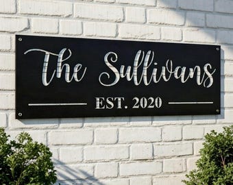 Custom Metal Sign, Personalized Metal Sign, Metal Signs Personalized, Outdoor Signs, Family Name Sign Metal, Last Name Metal Sign, Est Sign
