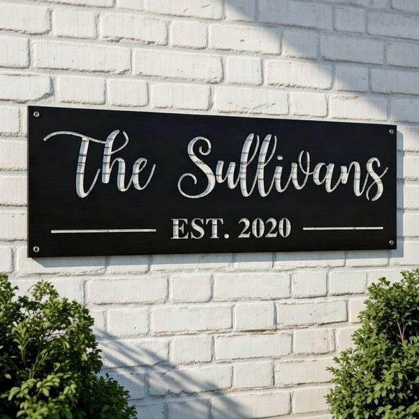 Custom Metal Sign, Personalized Metal Sign, Metal Signs Personalized, Outdoor Signs, Family Name Sign Metal, Last Name Metal Sign, Est Sign