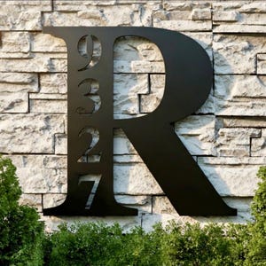 Metal Letter Address Sign, Initial Address Metal Sign
