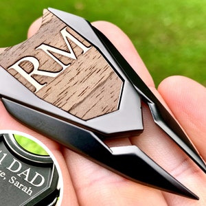 Golf Ball Marker Personalized Divot Tool, Custom Engraved Fathers Day Gifts for Men Dad Groomsmen Boyfriend Husband Gift, Golf Gifts