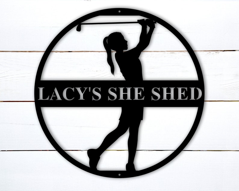 Novelty Lady Golfer Sign