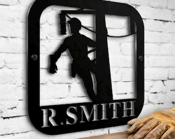 Personalized Lineman Metal Sign, Lineman Sign, Lineman Gifts, Metal Lineman Sign, Last Name Sign, Custom Metal Sign, Lineman Gift for Him