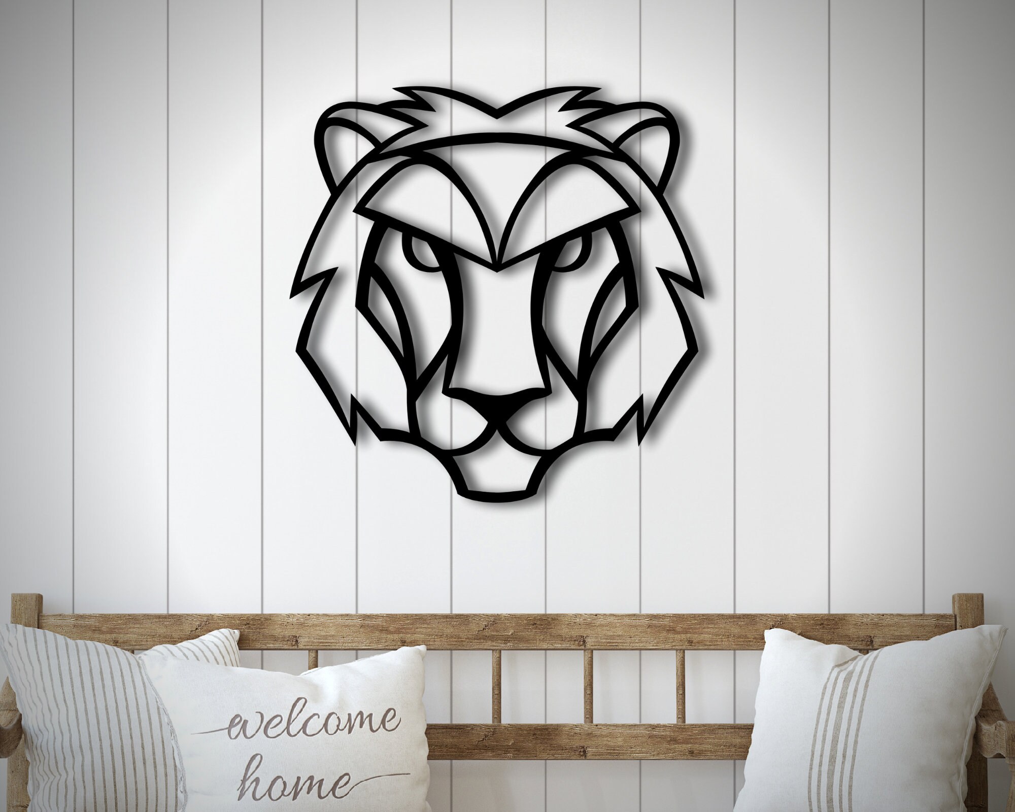 Geometric Lion Art Lion Metal Wall Art Lion Metal Art Wall Etsy Ireland