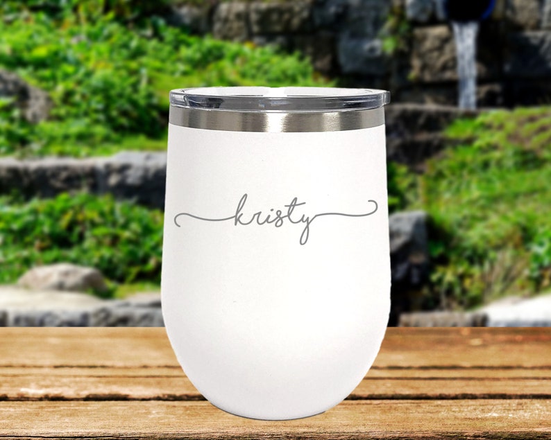 Wine Tumbler Set of 8 Personalized Wine Tumbler Bridesmaid Etsy