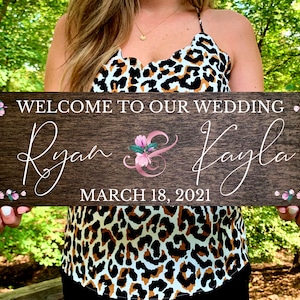 Wedding Sign, Wedding Welcome Sign, Welcome Wedding Sign Wood, Wedding Signage, Wooden Wedding Sign, Welcome to Our Wedding Sign