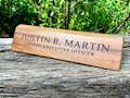 Desk Name Plate, Custom Name Sign, Personalized Wood Desk Name, Customized Walnut Desk Name, Executive Personalized Desk Name Plate Wooden