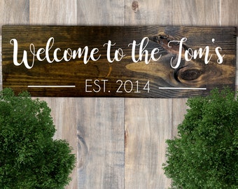 Personalized Welcome Sign, Custom Welcome Sign, Entryway Signs, Wood Welcome Sign,Welcome Sign Front Porch,Rustic Wood Welcome Sign for Home