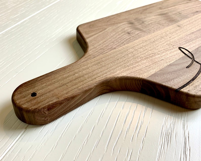 Engraving Cutting Board With Handlepersonalized Paddle Etsy