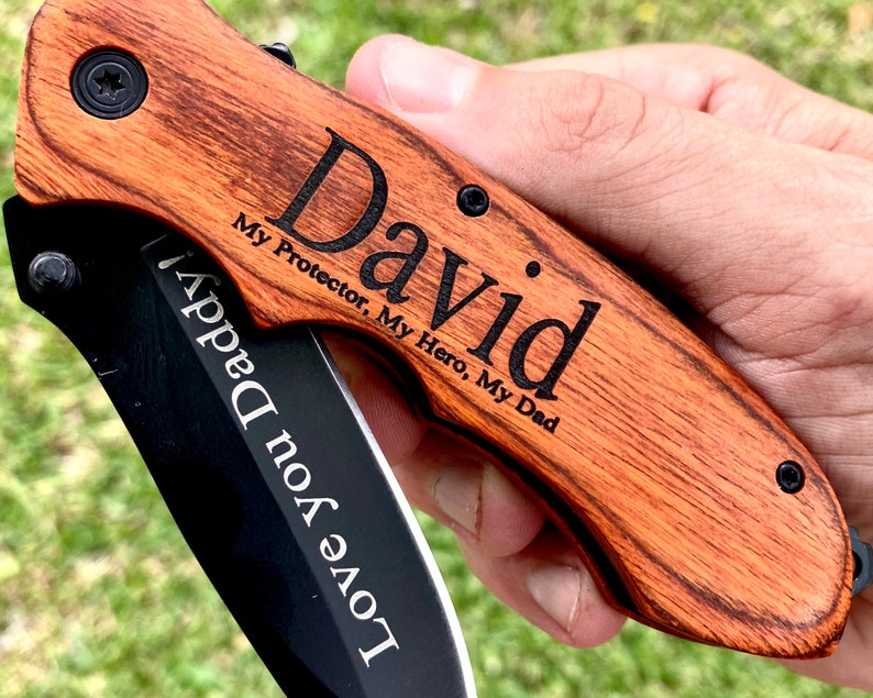 Personalized Engraved Pocket Knife for Dad Fathers Day Gift Etsy