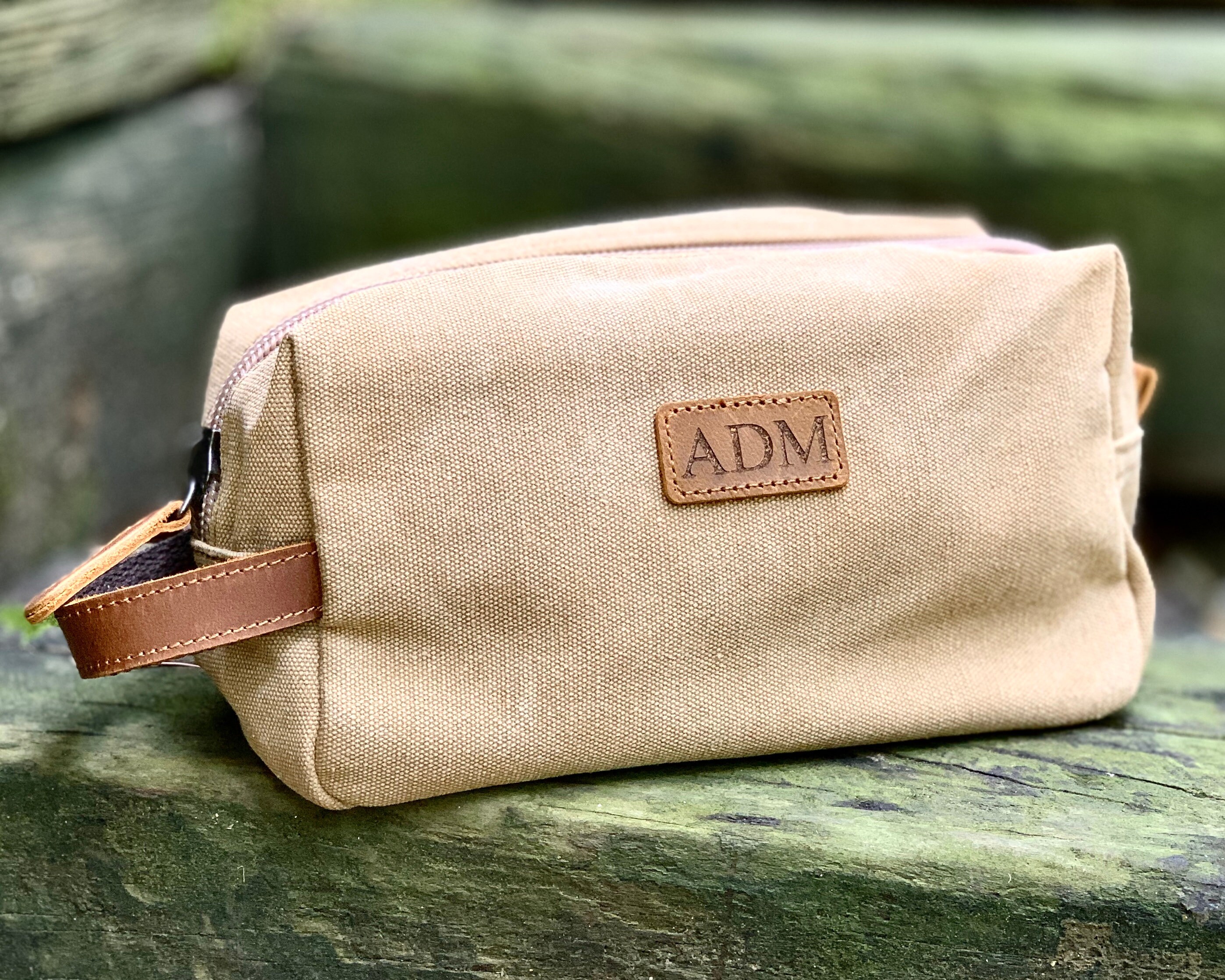 Personalized Shaving Kit Groomsmen Gift Toiletry Bag Leather Etsy