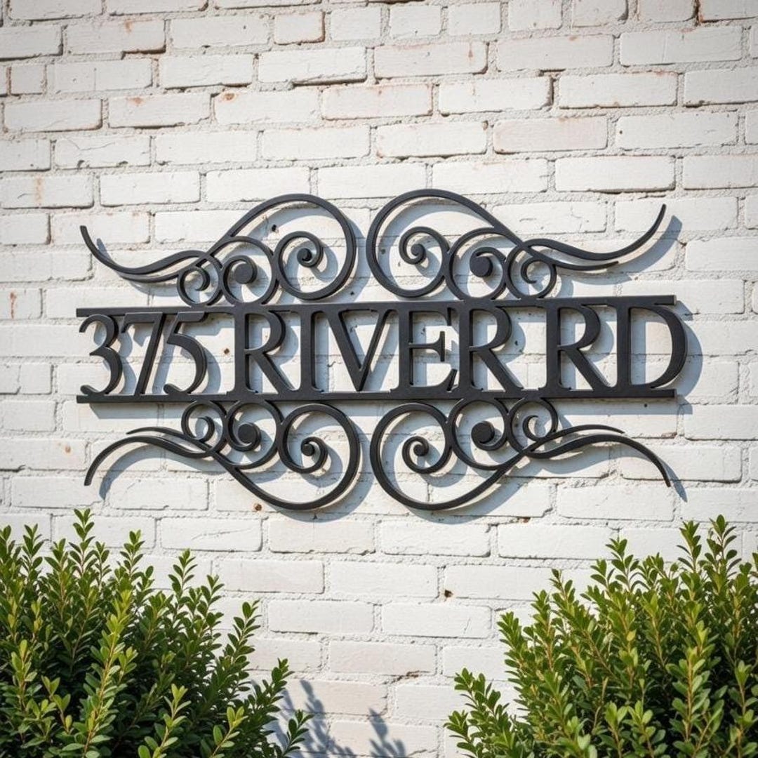 Custom Metal Address Sign, Custom Street Address Sign, Address Plaque ...