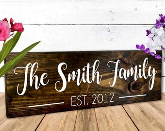 Personalized Family Name Sign, Family Sign, Wood Family Name Sign, Family Name Sign Wood, Family Name Wood Sign, Personalized Signs for Home