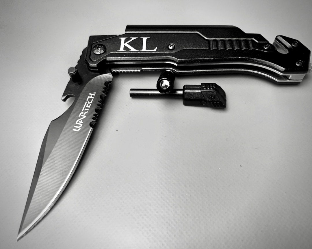 Multi Tool Pocket Knife Engraved, Hunting Knife, Survival Pocket Knife