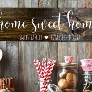 Home Sweet Home Wood Sign, Custom Home Sweet Home Sign, Wood Home Sign, Housewarming Gift, House Sign, New Home Gift,Realtor Gift for Client