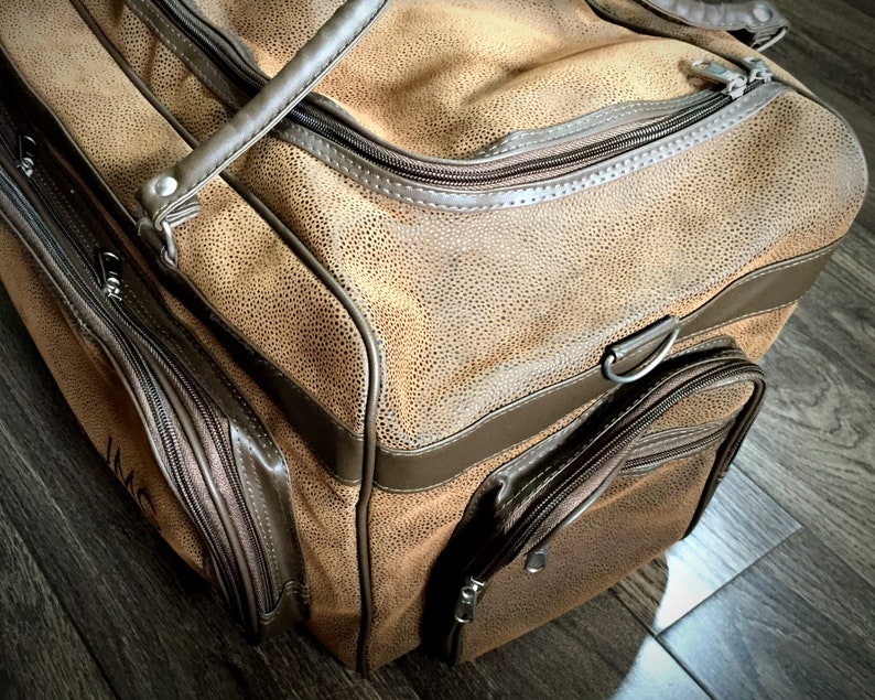 Personalized Mens Leather Bag, Groomsmen Gift, Monogrammed Duffle, Leather Tote, Groomsmen Proposal, Embroidered Travel Bag, Groomsman Gift image 4