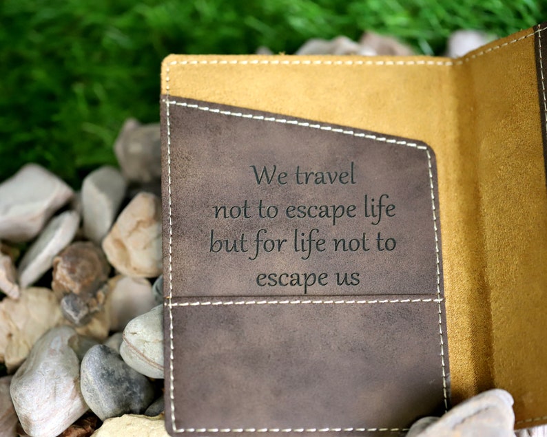 Personalized Leather Passport Cover Holder Engraved Passport Etsy