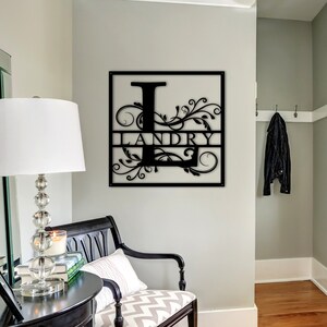 Custom Metal Signs, Last Name Metal Sign, Family Name Metal Sign, Monogram Wall Decor, Metal Wall Art, Family Name Sign, Custom Metal Art bild 3