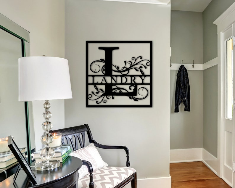 Custom Metal Signs, Last Name Metal Sign, Family Name Metal Sign, Monogram Wall Decor, Metal Wall Art, Family Name Sign, Custom Metal Art bild 3