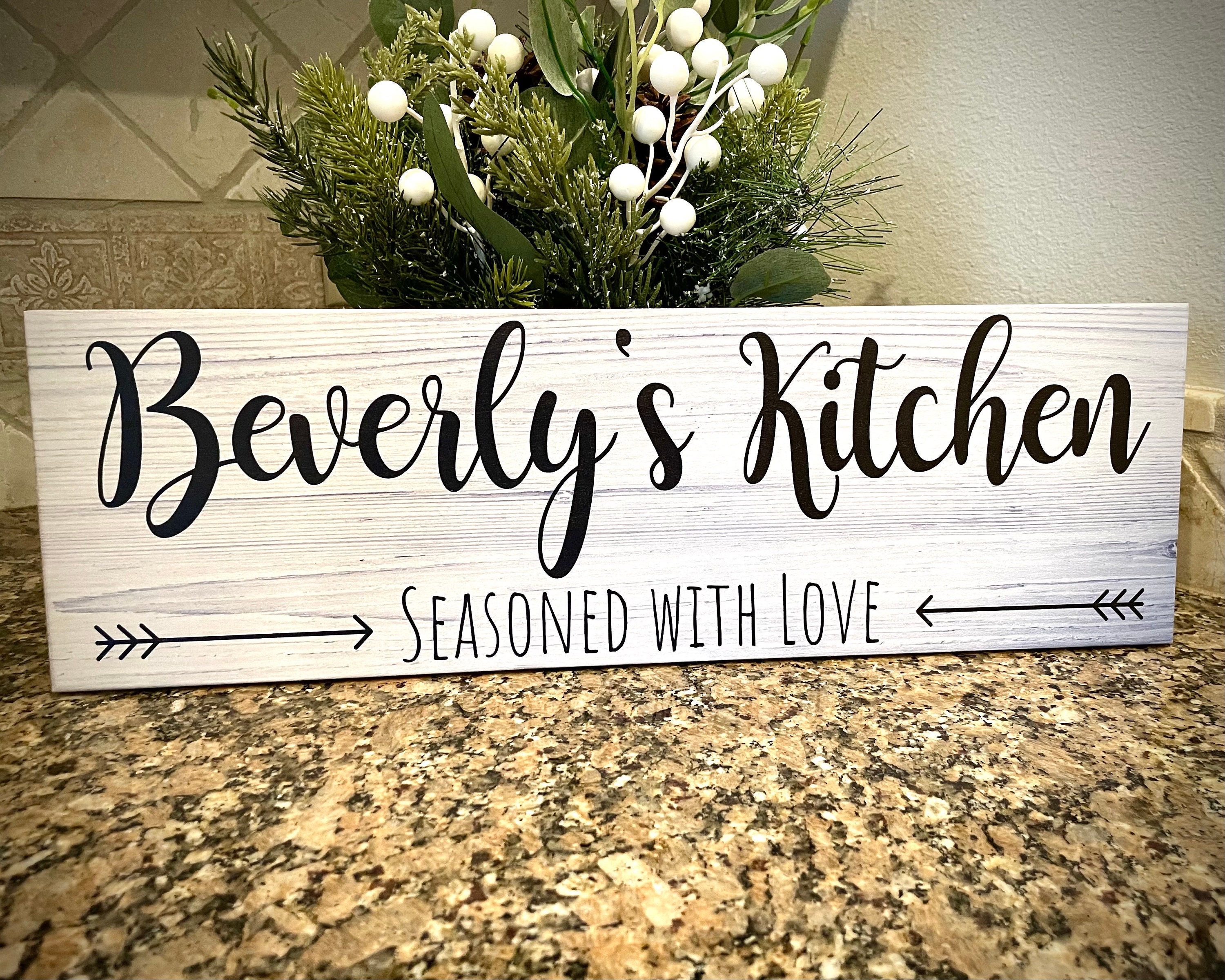 Personalized Kitchen Sign Cooking Gifts Kitchen Home Backyard Decor Mom  Gifts - Custom Laser Cut Metal Art & Signs, Gift & Home Decor