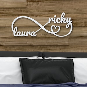 Infinity Sign Containing Names, Personalized Metal Infinity Sign, Infinity Metal Sign, Infinity Sign Name, Infinity Sign Metal newlywed gift image 4