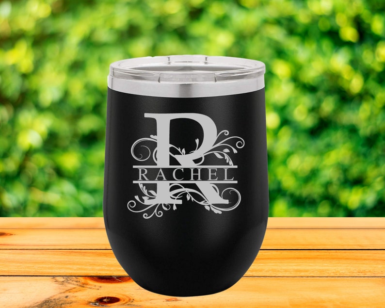 Personalized Wine Tumbler With Lid Engraved Wine Tumbler Etsy
