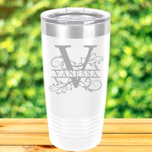 Personalized Tumbler, 20 Oz Tumbler, Custom Tumbler, Stainless Steel Mug, Engraved Tumbler, Monogram Tumbler, Travel Mug, Bridesmaid Tumbler