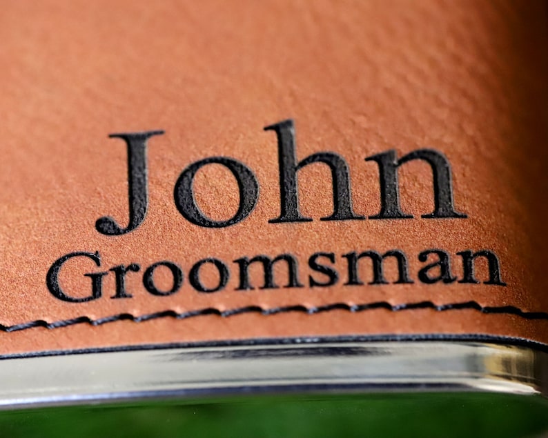 Personalized Leather Flask, Groomsmen Flask, Engraved Flask, Hip Flask, Custom Flask, Monogrammed Flask, Flask for Groomsmen,Groomsman Flask Rawhyde