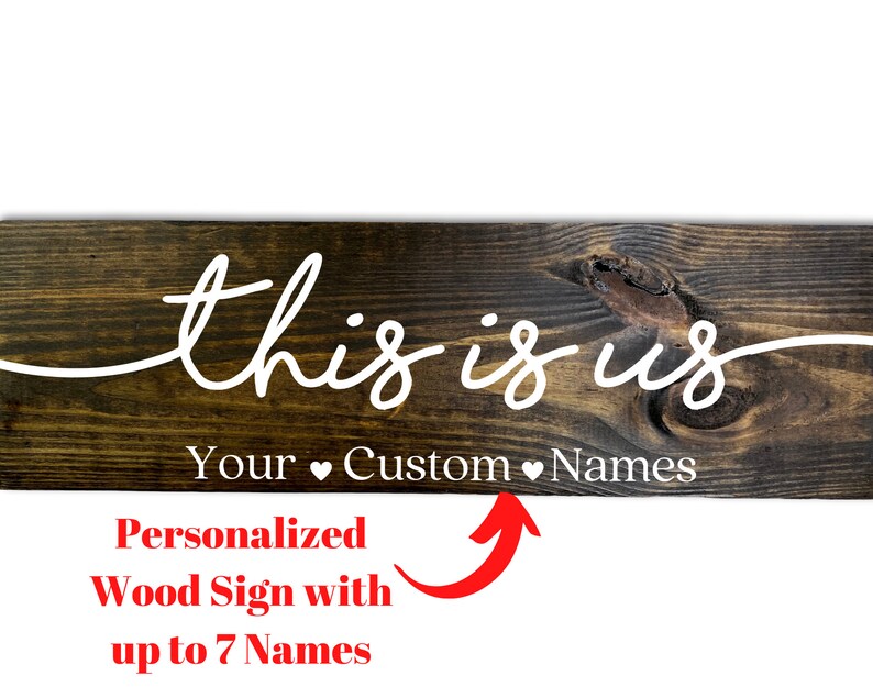Custom This is us Sign with Names This is us Wood Sign Etsy