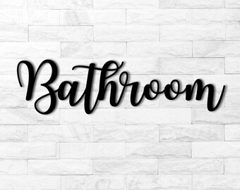 Bathroom Wall Decor, Bathroom Sign, Public Restroom Sign, Restaurant Decor, Business Restroom Sign, Sign for Bathroom, Business Bathroom