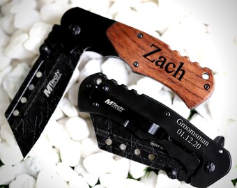 Personalized Groomsmen Pocket Knife, Knife for Groomsmen Proposal, Custom Pocket Knife for Best man, Groomsmen Gift, Groomsman Gift, Knife
