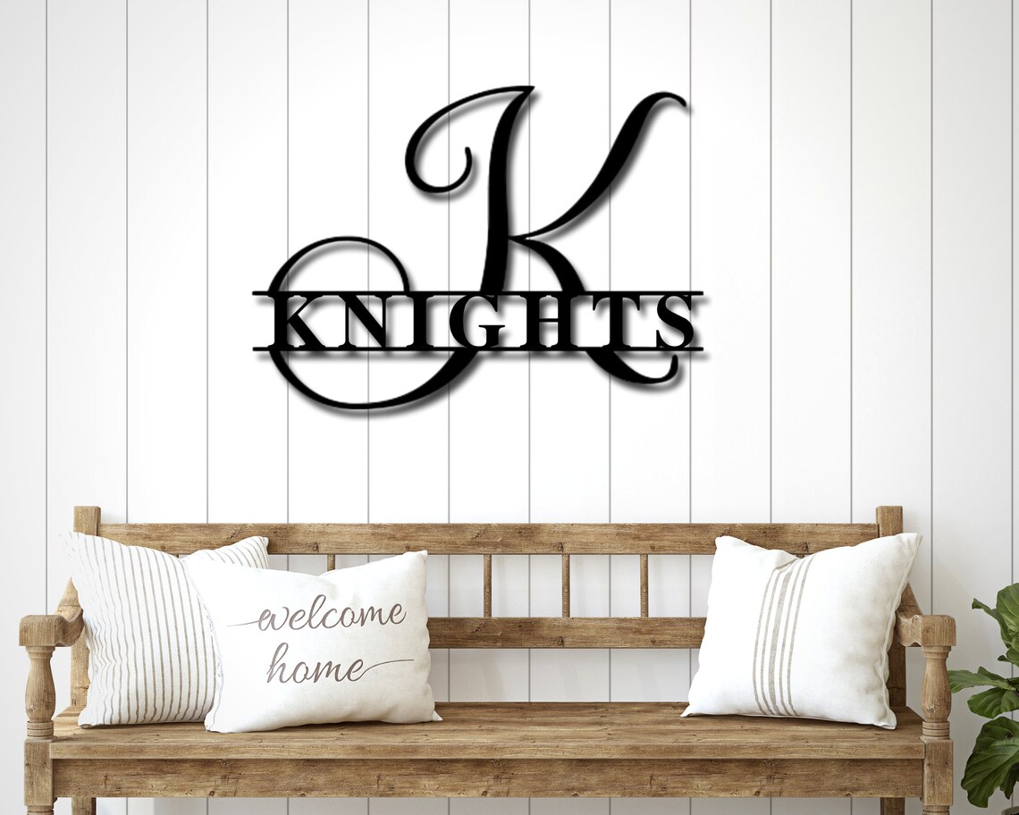 Metal Name Sign Outdoor Metal Wall Art Family Name Sign Metal Etsy