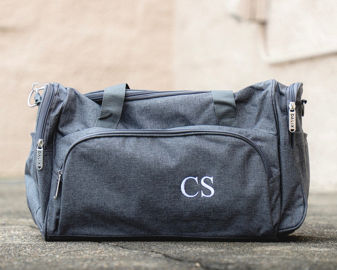 Leather Duffle Bag Men Personalized, Groomsmen Gift Bag, Personalized