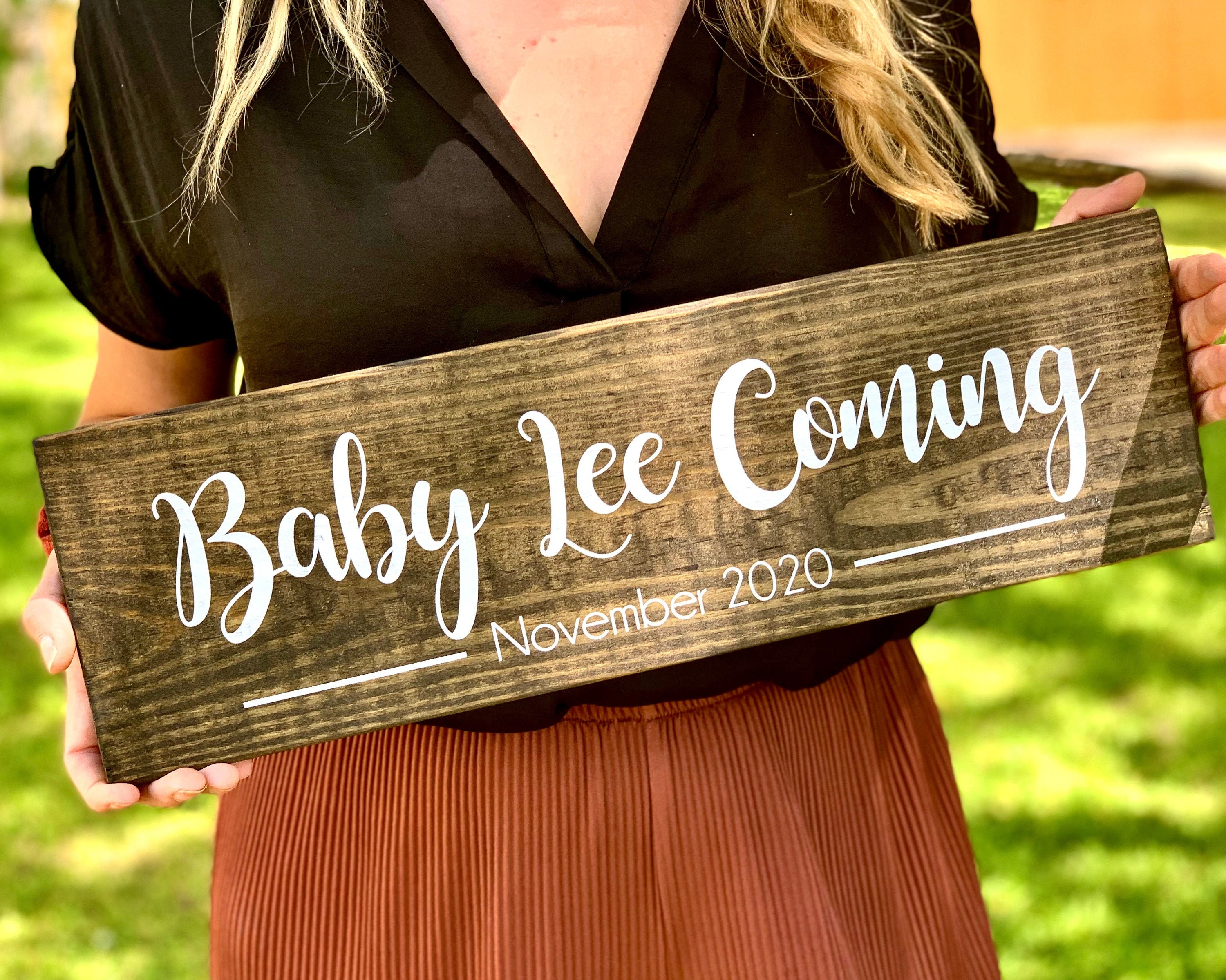 And Then There Were Four, Pregnancy Announcement Sign, Custom Baby Plaque,  Baby #2 Announcement, Baby Keepsake, Laser Engraved Wood Sign