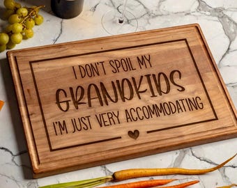 Grandma Cutting Board, Funny Cutting Board for Grandma, Mother's Day Gift, Mamaw, Nana, Gigi, Mimi,Gift for Nana,Grandma Gift from Grandkids